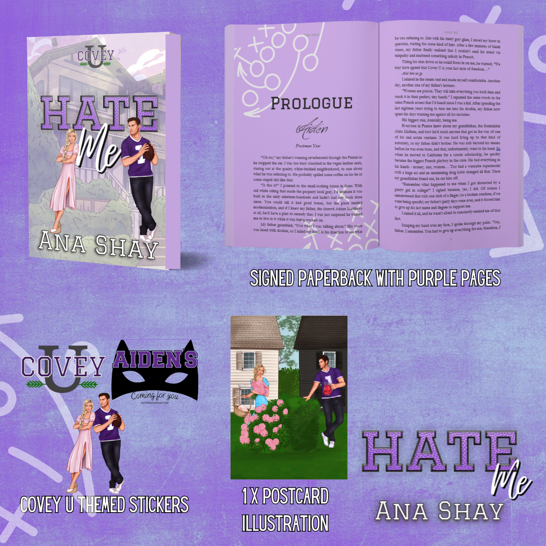 Hate Me (Covey U Book 3) Colored Pages - SIGNED